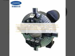 تشاك رئيسي هوائي احترافي رباعي الفك ذو فتحة مربعة دقيقة بضربة كاملة يستخدم لآلات القطع بالليزر F130DF 4 فكوك بضغط 0.2-0.9 ميجا باسكال لقطع ألياف الليزر