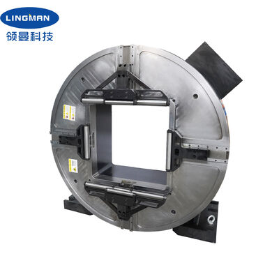 LINGMAN Beut ليزر دوار كبير مجوف 640 مم، ظرف أمامي بقوة تثبيت 25KN لآلات قطع الأنابيب